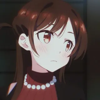 🎭 Chizuru Mizuhara Rent-A-Girlfriend Anime, Dziewczyna, Słodkie, Kreskówka, Chizuru Mizuhara, Rent-a-Girlfriend whatsapp sticker