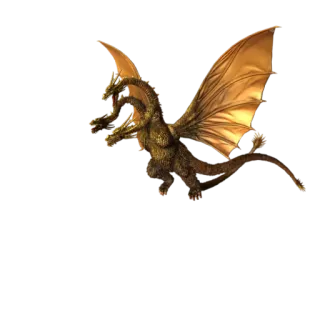 🎌 dragon, fantasy, monster, flying, mythical creature, gold dragon telegram sticker
