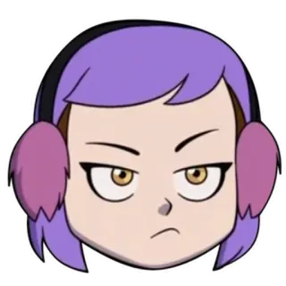 😠 Amity Blight The Owl House Amity Blight, The Owl House, cartoon, purple hair, Disney, animated, character telegram sticker