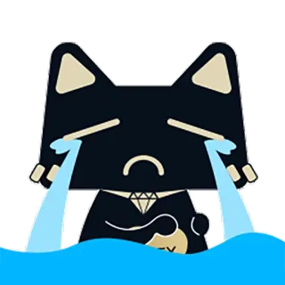 😭 cat, sad, crying, cartoon, emoji, emotion, melancholy telegram sticker