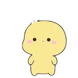 โ imut, kawaii, kuning, ayam, anak ayam, burung telegram sticker