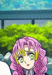 🌸 Mitsuri Kanroji Demon Slayer Anime, Demon Slayer, Mitsuri Kanroji, Hashira, Pilar del Amor telegram sticker