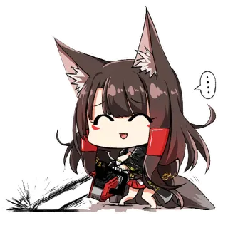 😁 Anime, Rubah, Gergaji mesin, Chibi, Kawaii telegram sticker