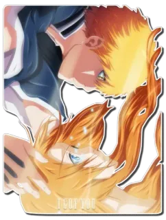 😭 I GOT YOU anime, couple, romance, kiss telegram sticker