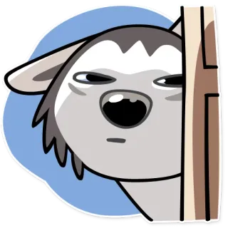 😑 Hund, Husky, Cartoon, Sticker whatsapp sticker