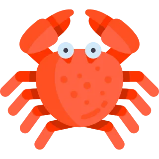 ♋️ cangrejo, criatura marina, animal, crustáceo, dibujo animado, emoji telegram sticker
