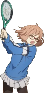 😠 anime, tennis, sports, girl, cartoon telegram sticker
