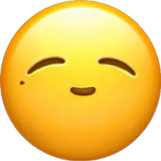 🙂 emoji, face, happy, calm, smiling, expression, yellow, relaxed telegram sticker