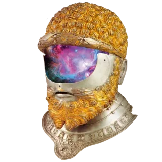 😷 броня, шлем, средневековье, космос, галактика, космический whatsapp sticker