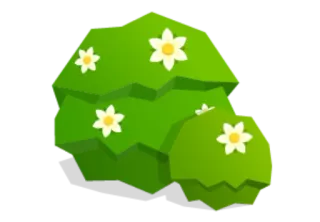 🌳 bush, green, flowers, nature, plant telegram sticker