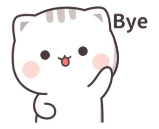 😺 Bye gato, saludando, adiós, lindo, despedida, saludo telegram sticker