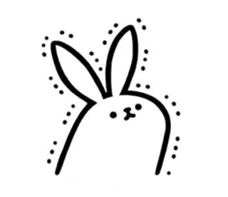 🐇 lapin, animal, mignon, dessin animé, dessin telegram sticker