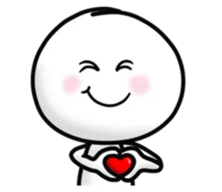 💛 omino stilizzato, cuore, amore, carino, cartone animato telegram sticker