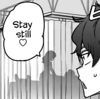 🍆 Stay still
♡ Anime, Manga, Sprechblase, Herz telegram sticker