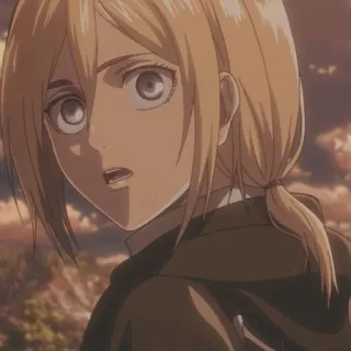 ✨ Krista Lenz Attack on Titan Anime, Manga, Personnage, Blonde, Fille, L'Attaque des Titans, Krista Lenz telegram sticker