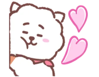 💕 cute, dog, puppy, love, heart, kawaii, animal, sticker telegram sticker