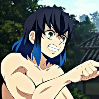 👺 Inosuke Hashibira Demon Slayer Anime, Demon Slayer, Inosuke, Hashibira, Montrer telegram sticker