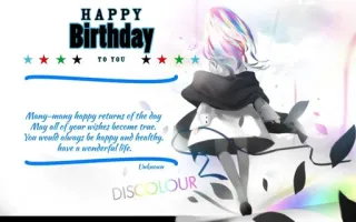 🤔 HAPPY
Birthday
TO YOU
Many-many happy returns of the day
May all of your wishes become true.
You would always be happy and healthy.
have a wonderful life.
DISCOLOUR Geburtstag, Glücklich, Grüße, Feier, Anime whatsapp sticker