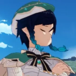 😖 Venti Genshin Impact anime, game, venti, genshin impact, karakter whatsapp sticker