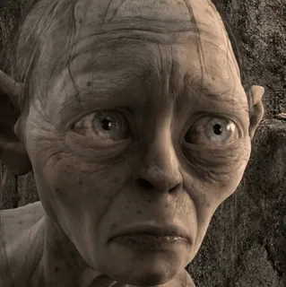 💍 Gollum The Lord of the Rings Gollum, Senhor dos Anéis, Fantasia, Criatura, Filme, Personagem whatsapp sticker