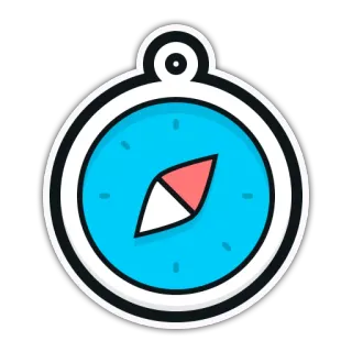 ⏰ bussola, direzione, navigazione, viaggio, esplorazione whatsapp sticker