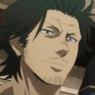 🚬 Yami Sukehiro Black Clover Anime, Black Clover, Yami Sukehiro, Capitaine, Chevalier-mage, Manga telegram sticker