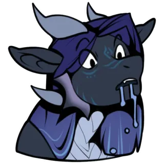 😋 cartoon, monster, animal, face, expression, fantasy, creature telegram sticker