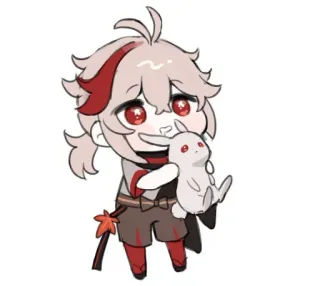 ☁️ Kaedehara Kazuha Genshin Impact Kaedehara Kazuha, Genshin Impact, Anime, Videospiel, süß, Chibi telegram sticker