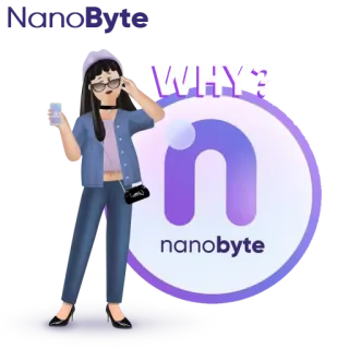 🤔 WHY? sticker, illustration, cartoon, logo, nanobyte, marke, frau telegram sticker