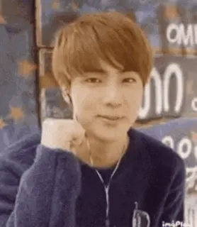 💪 Jin Джин, BTS, K-pop, певец, южнокорейский telegram sticker