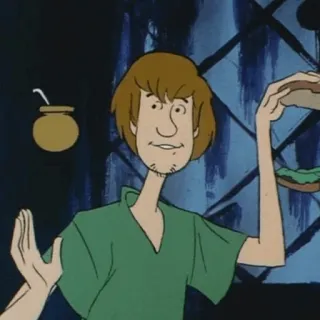 ⚡️ Shaggy Rogers Scooby-Doo Desenho animado, Salsicha, Scooby Doo, Personagem telegram sticker