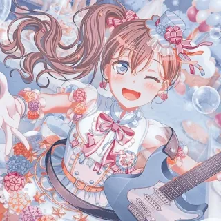 🌟 Anime, Chica, Música, Banda, Personaje, Kawaii whatsapp sticker