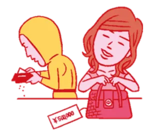 💸 ¥500,000 Shopping, Denaro, Costoso, Lusso, Yen, Portafoglio, Borsellino whatsapp sticker