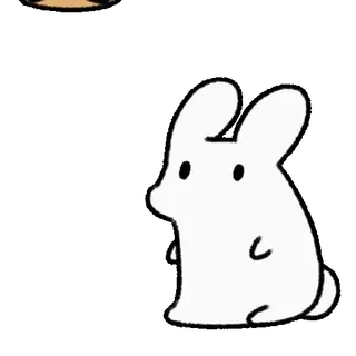 💘 conejo, lindo, animal, conejo, blanco telegram sticker