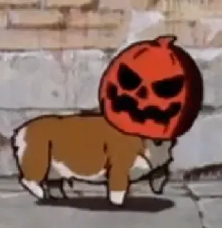 🎃 perro, calabaza, Halloween, mascota, animal, otoño telegram sticker