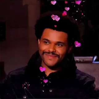 💖 The Weeknd singer, hearts, musician, celebrity telegram sticker