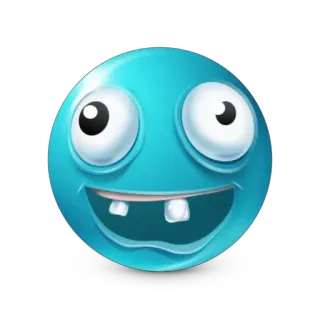 😀 cartoon, face, expression, googly eyes, happy, crazy telegram sticker