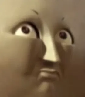 😟 Meme, Engraçado, Expressão, Thomas e seus amigos telegram sticker