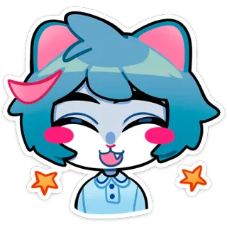 ☺️ Kreskówka, Słodkie, Zwierzę, Postać, Naklejka telegram sticker