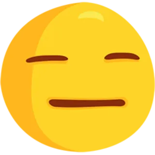 😑 Émoji, Sourire narquois, Expression, Visage, Jaune telegram sticker
