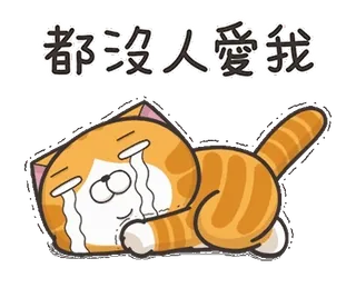 ⭐️ 都沒人愛我 gato, triste, llorando, solo, animal, pegatina telegram sticker