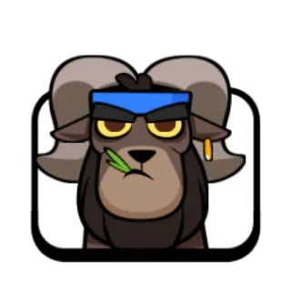😒 cartoon, animal, sheep, goat, angry, blue headband telegram sticker