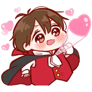 💞 アニメ, かわいい, ハート, 愛, 漫画, ちび whatsapp sticker