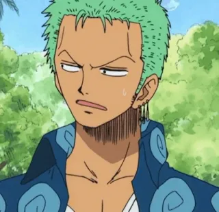 🪐 Roronoa Zoro One Piece Аниме, Ван Пис, Ророноа Зоро, Зоро, Зеленые Волосы, Пират, Мечник telegram sticker