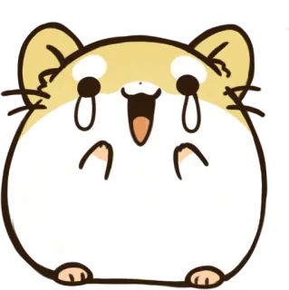 😭 hamster, cute, animal, crying, kawaii telegram sticker