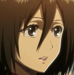 ❤️ Mikasa Ackerman Attack on Titan อนิเมะ, ผู้หญิง, มิคาสะ, ผ่าพิภพไททัน, ตัวละคร whatsapp sticker