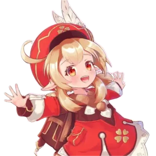 🥳 Klee Genshin Impact Anime, Video game, Genshin Impact, Klee, Lucu, Anak telegram sticker