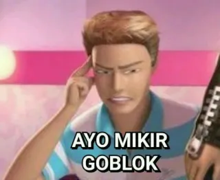 🧘‍♂ AYO MIKIR GOBLOK Meme, Humor, Barbie, Goblog, Ayo Mikir telegram sticker