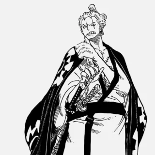 🔪 Zoro One Piece 动漫, 漫画, 角色, 剑士, 罗罗诺亚·索隆, 海贼王 whatsapp sticker