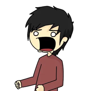 😱 desenho animado, chocado, personagem, desenho telegram sticker